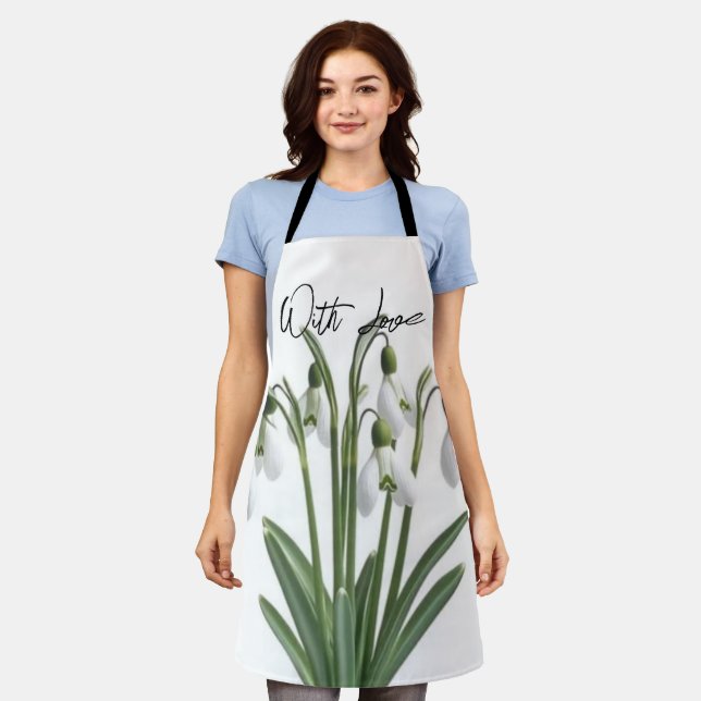 Delantal Nevada Primavera de la Flor de Enero (Gastado)