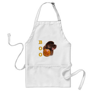 Delantal Newfoundland Brown Halloween BOO