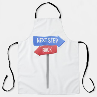 Delantal Next Step or Back – Direction Sign Motivational 