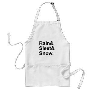 Delantal Nieve con manchas de lluvia   Condiciones meteorol
