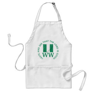 Delantal NIGERIA Flag MONOGRAM Scripture personalizada
