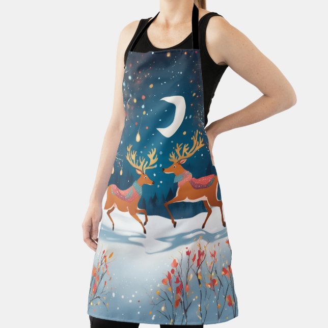 Delantal Night Reindeers (in situ)
