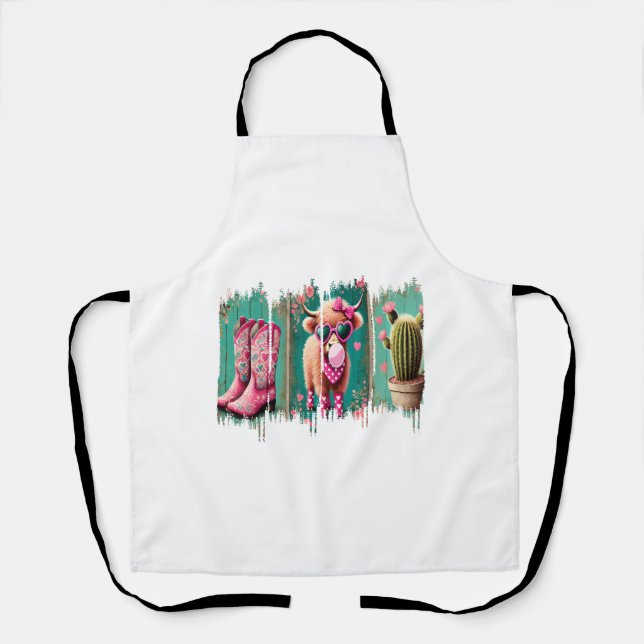 Delantal Niña rosa Valentine, corazón (Anverso)