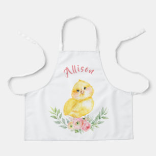 Delantal Niñita con flores y niños personalizados