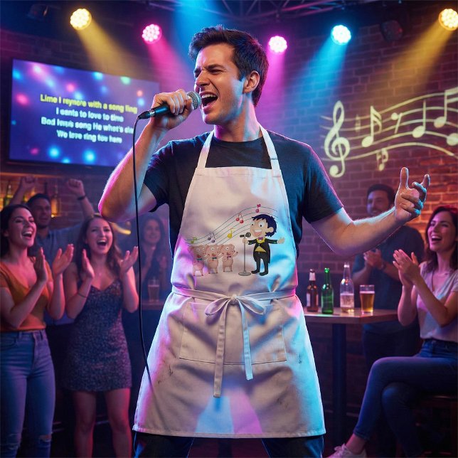 Delantal Niño cantando con tres cerdos coros (Subido por el creador)