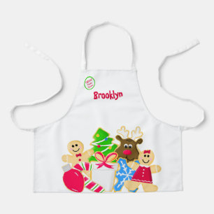Delantal Niños adorables y coloridos Holiday Cookies Apron