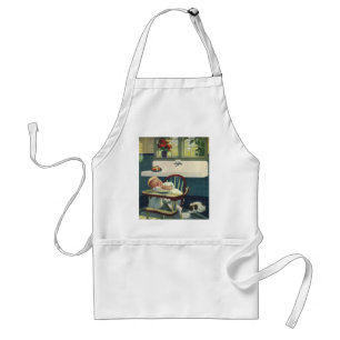 Delantal Niños Antiguos, Silla Alta de Cocina para Bebé Dor