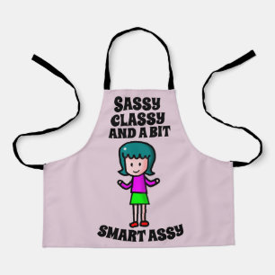 DELANTAL NIÑOS CHICAS SASSY CLASSY SMART ASSY RETRO APRONS