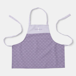Delantal Niños de patrón de arco simple púrpura personaliza