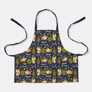 Delantal Niños de patrones de Fox Cute