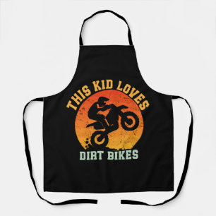 Delantal Niños Divertida Moto de Cross