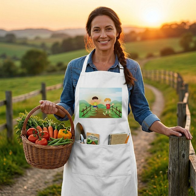 Delantal Niños felices jugando afuera (Subido por el creador)