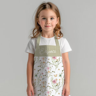 Delantal Niños Florales en Flora Silvestre Giralmente Perso