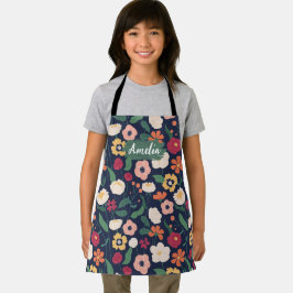 Delantal Niños florales Personalizado Chef Apron, Cocinando