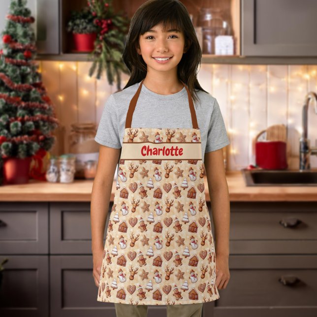 Delantal Niños Gingerbread Navidades Brown (Subido por el creador)