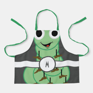 Delantal Niños Monogramado Caterpillar Apron
