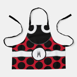 Delantal Niños Monogrammed Ladybug Apron