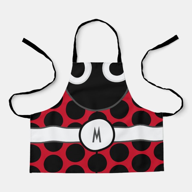 Delantal Niños Monogrammed Ladybug Apron (Anverso)