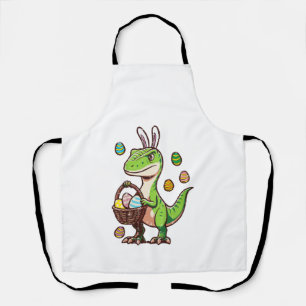 Delantal Niños Pascua Dinosaurio Trex Huevo Cazando Chicos