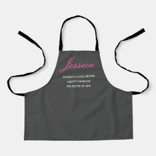 Delantal Niños personalizares Apron - Mamá, papá, hermana