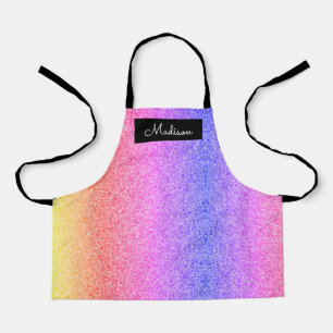 Delantal Niños Purpurinas arcoiris personalizados