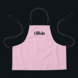 Delantal Niños rosados Apron en rosa personalizado con nomb<br><div class="desc">¡Para los niños que les encanta cocinar!</div>