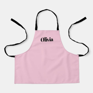 Delantal Niños rosados Apron en rosa personalizado con nomb