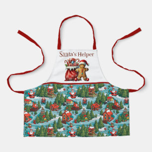 Delantal Niños unisex ayudantes de Santa Festividad
