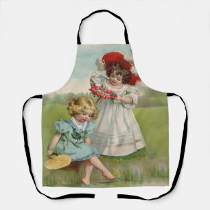 Delantal Niños Victorianos Jardín de Verano Vintage Niñas