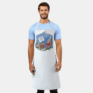 Delantal No a la bandera del chef de Santa Man