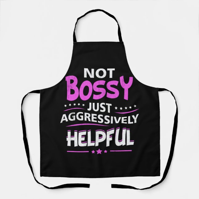 Delantal No Bossy, Sólo Ingeniosamente Útil Diciendo F (Anverso)