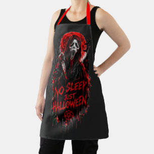 Delantal No dormir solo grito de Halloween Diseño gótico de