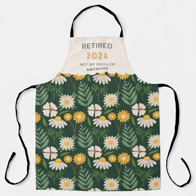 Delantal NO es mi problema más divertido regalo de jubilaci (Anverso)