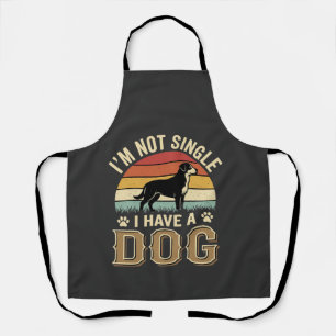 Delantal No Estoy Soltero Amante De Los Perros Vintage