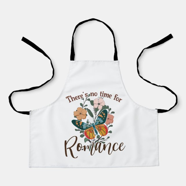 DELANTAL NO HAY TIEMPO PARA ROMANCE (Anverso)