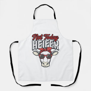 Delantal No Hoy Novilla Diseño Divertido De Vaca Vintage Ve