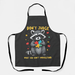 Delantal No juzgues lo que no entiendes de Raccoon