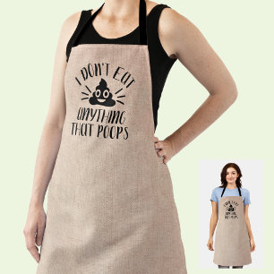 Delantal No me como nada que poops, vegan