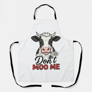 Delantal No me moo con gracia Vaca Grabado Vintage