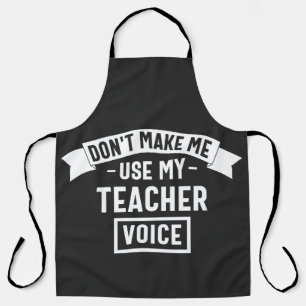 Delantal no me obliguen a usar mi voz de profesor