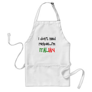 Delantal no necesito recetas, soy italiano