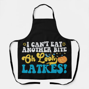 Delantal No puedo comer otra cometa Oh Look Latkes Hanukkah