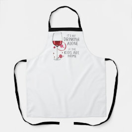 Delantal "No se bebe solo si los niños están en casa" Abr