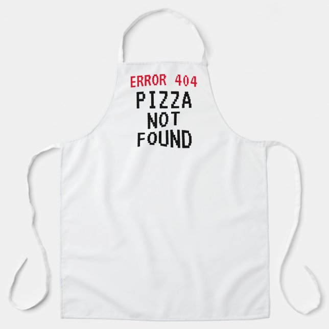 Delantal No se ha encontrado la pizza de memes 404 del erro (Anverso)