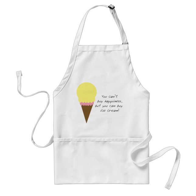 Delantal No se puede comprar la felicidad Apron (helado) (Frente)
