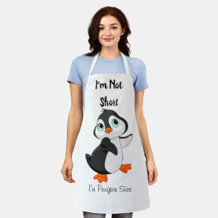 Delantal no soy corto, soy pingüino, chica de camisas diver