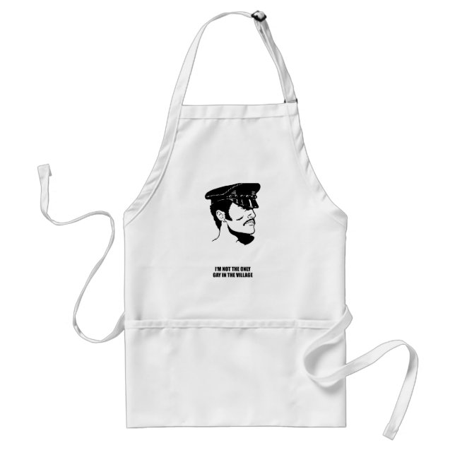 Delantal No soy el único gay en el pueblo (Frente)