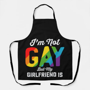 Delantal No soy gay pero mi novia es divertida Orgullo LGBT