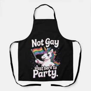 Delantal No soy gay, solo estoy aquí para divertirme Aliado