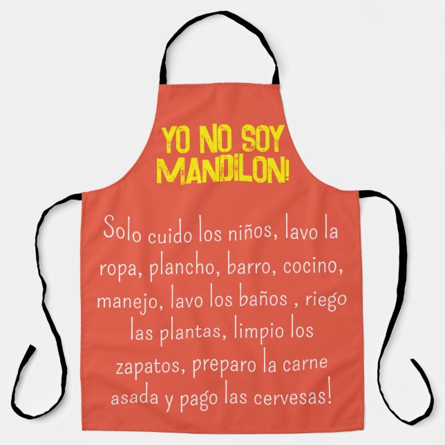 Delantal no soy mandilon meme apron (Anverso)